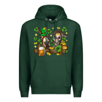 Sports Green St. Patrick's Day donkey Premium Hoodie - Neo Western