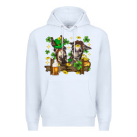 White St. Patrick's Day donkey Premium Hoodie - Neo Western