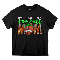 Black football mom Heavy Core Tee - CowhideDigitalArt