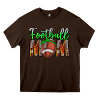 Chocolate Brown football mom Heavy Core Tee - CowhideDigitalArt