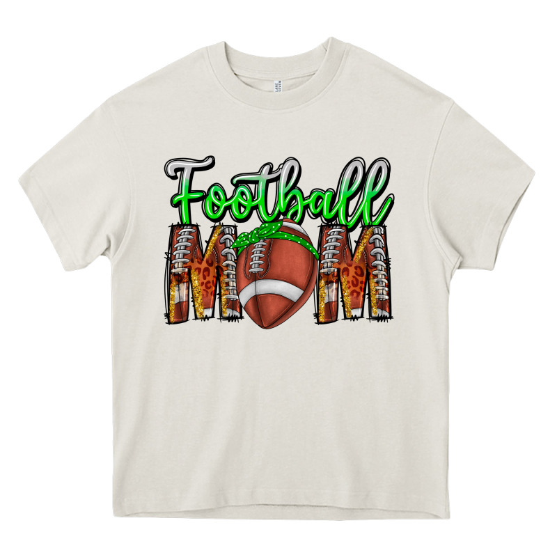 Football Mom Heavy Core Tee by CowhideDigitalArt | Teevron