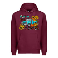 Burgundy farm fresh pumpkin Premium Hoodie - CowhideDigitalArt