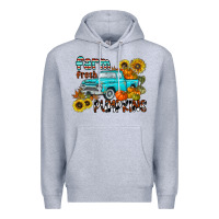 Heather Grey farm fresh pumpkin Premium Hoodie - CowhideDigitalArt