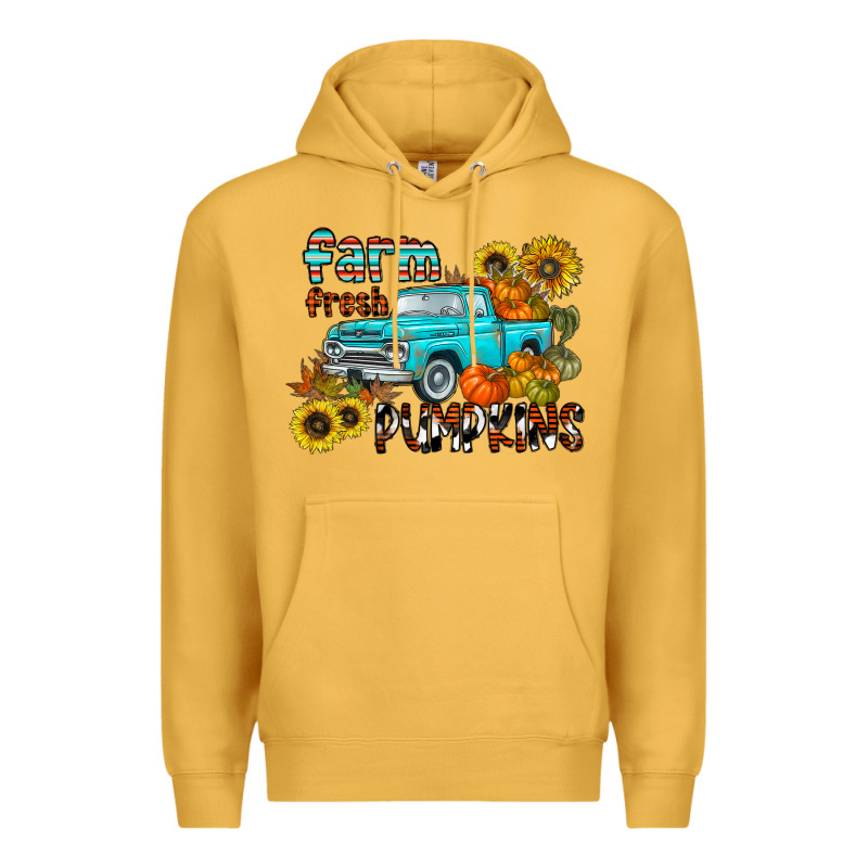 Farm Fresh Pumpkin Premium Hoodie by CowhideDigitalArt | Teevron