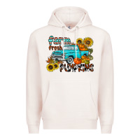 Pale Pink farm fresh pumpkin Premium Hoodie - CowhideDigitalArt