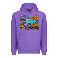 Purple farm fresh pumpkin Premium Hoodie - CowhideDigitalArt