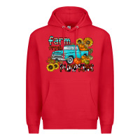 Red farm fresh pumpkin Premium Hoodie - CowhideDigitalArt