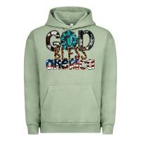 Pigment Oil Green god bless america Urban Hoodie - SublimationCraftShop