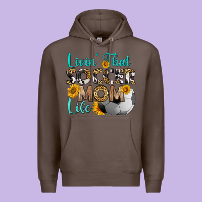 Livin' That Soccer Mom Life Premium Hoodie Designed By Hra Design Shop
