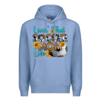 Colony Blue livin' that soccer mom life Premium Hoodie - HRA Design Shop