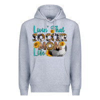 Heather Grey livin' that soccer mom life Premium Hoodie - HRA Design Shop