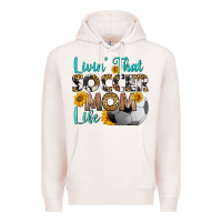 Pale Pink livin' that soccer mom life Premium Hoodie - HRA Design Shop