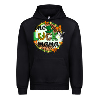 Black One lucky mama  St. Patricks Day Urban Hoodie - Neo Western