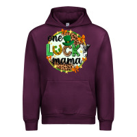 Mauve Wine One lucky mama  St. Patricks Day Urban Hoodie - Neo Western