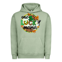 Pigment Oil Green One lucky mama  St. Patricks Day Urban Hoodie - Neo Western