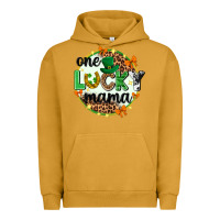 Pigment Peanut Butter One lucky mama  St. Patricks Day Urban Hoodie - Neo Western