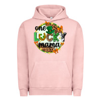 Pigment Salmon One lucky mama  St. Patricks Day Urban Hoodie - Neo Western