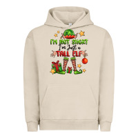 Pigment French Oak im not  im just a tall elf Urban Hoodie - FaDigitalArtStudio