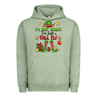 Pigment Oil Green im not  im just a tall elf Urban Hoodie - FaDigitalArtStudio