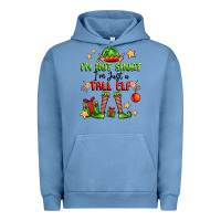 Pigment Pebble Blue im not  im just a tall elf Urban Hoodie - FaDigitalArtStudio