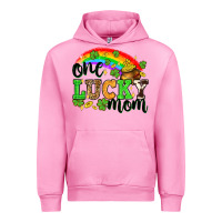 Fuchsia Pink One lucky mom St. Patricks Day Urban Hoodie - Neo Western