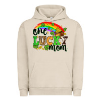 Pigment French Oak One lucky mom St. Patricks Day Urban Hoodie - Neo Western
