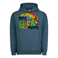 Pigment Midnight Navy One lucky mom St. Patricks Day Urban Hoodie - Neo Western