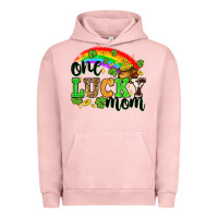 Pigment Salmon One lucky mom St. Patricks Day Urban Hoodie - Neo Western