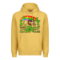 Antique Gold One lucky mom St. Patricks Day Premium Hoodie - Neo Western
