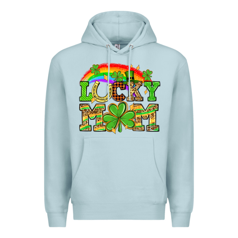 One Lucky Mom St. Patricks Day Premium Hoodie by Neo Western | Teevron