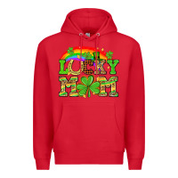 Red One lucky mom St. Patricks Day Premium Hoodie - Neo Western
