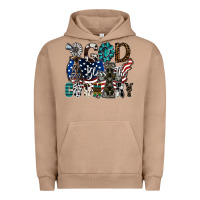 Pigment Burro god bless the country Urban Hoodie - SublimationCraftShop