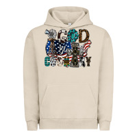 Pigment French Oak god bless the country Urban Hoodie - SublimationCraftShop