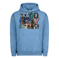 Pigment Pebble Blue god bless the country Urban Hoodie - SublimationCraftShop