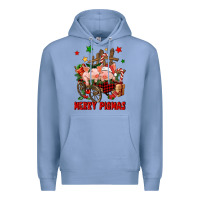 Colony Blue merry pig mas Premium Hoodie - FaDigitalArtStudio