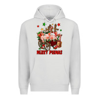 Dove Grey merry pig mas Premium Hoodie - FaDigitalArtStudio