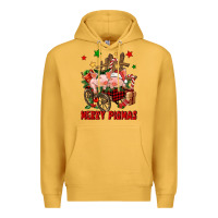 Mustard merry pig mas Premium Hoodie - FaDigitalArtStudio