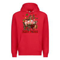 Red merry pig mas Premium Hoodie - FaDigitalArtStudio