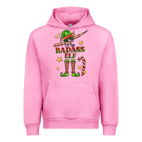 Fuchsia Pink im the badass elf Urban Hoodie - FaDigitalArtStudio