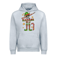 Heather Grey im the badass elf Urban Hoodie - FaDigitalArtStudio