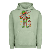 Pigment Oil Green im the badass elf Urban Hoodie - FaDigitalArtStudio