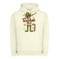 Pigment Pistachio im the badass elf Urban Hoodie - FaDigitalArtStudio