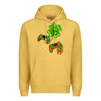 Antique Gold St. Patrick's Day with game control and clover Premium Hoodie - Neo Western