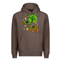 Coffee St. Patrick's Day with game control and clover Premium Hoodie - Neo Western