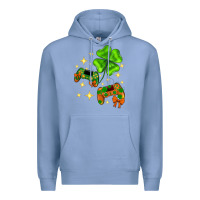 Colony Blue St. Patrick's Day with game control and clover Premium Hoodie - Neo Western