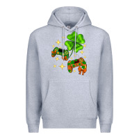 Heather Grey St. Patrick's Day with game control and clover Premium Hoodie - Neo Western
