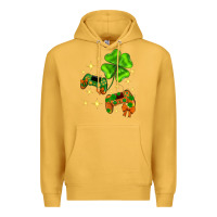 Mustard St. Patrick's Day with game control and clover Premium Hoodie - Neo Western
