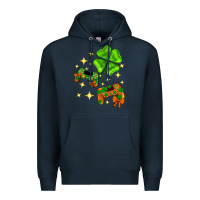 Navy St. Patrick's Day with game control and clover Premium Hoodie - Neo Western