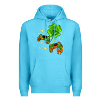 Ocean Blue St. Patrick's Day with game control and clover Premium Hoodie - Neo Western