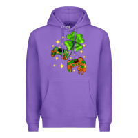 Purple St. Patrick's Day with game control and clover Premium Hoodie - Neo Western